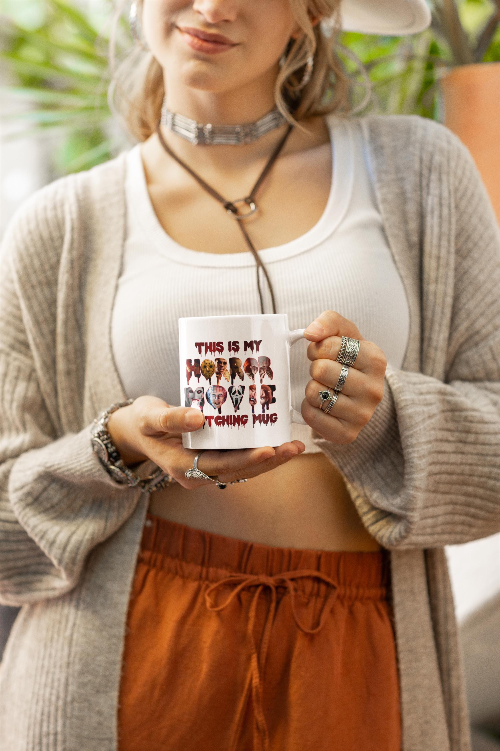 Horror Movie Watching Mug - This Is My Horror Movie Watching Mug, Scary Gift, Halloween Decor, Horror Fan Gift, Unique Coffee Cup