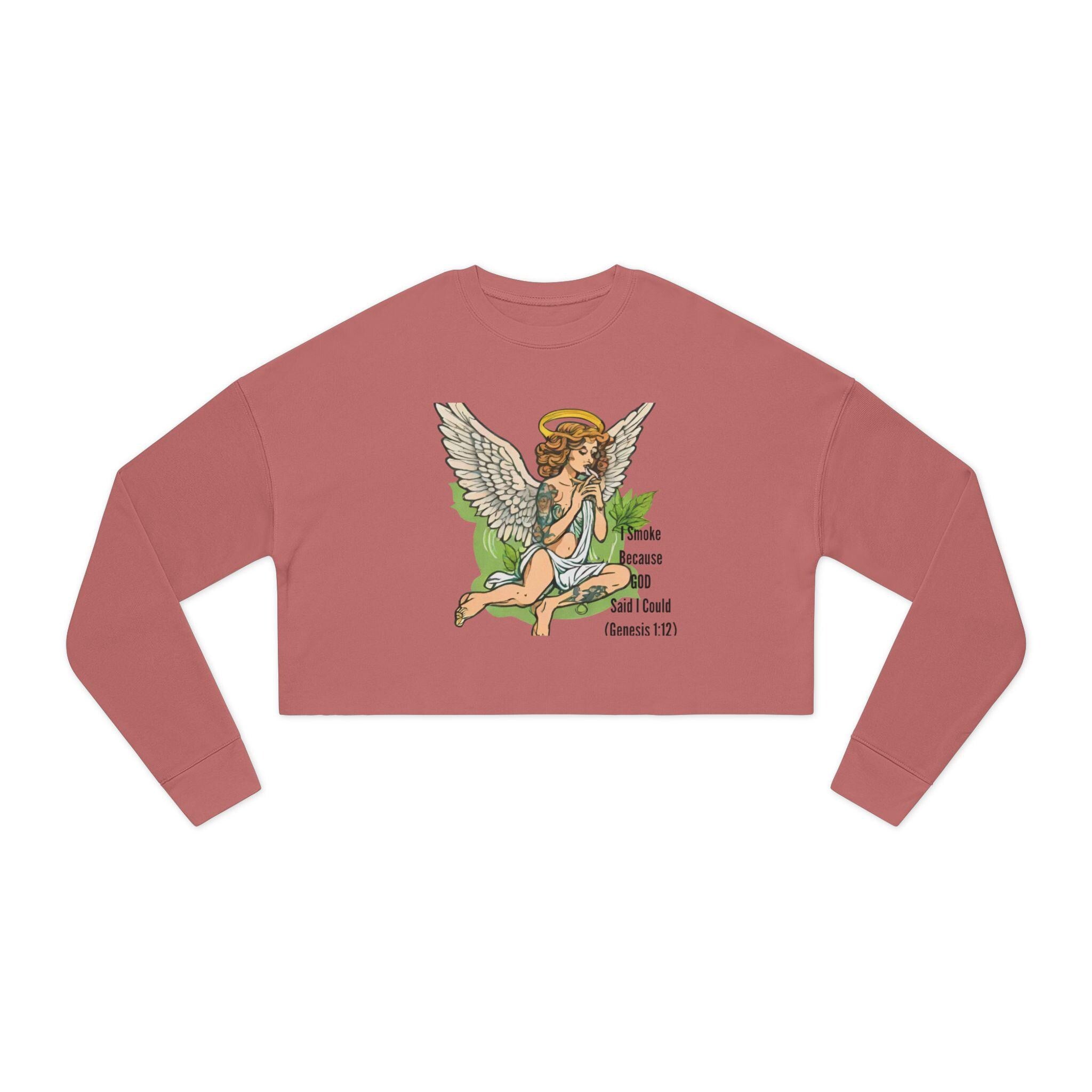 CH Smoking Angel Crop Sweatshirt